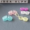 5Pcs Color Press Type Lens Container Organizer Portable Mini Contact Lens Case Press Type Travel Eye Care Kit Storage Box
