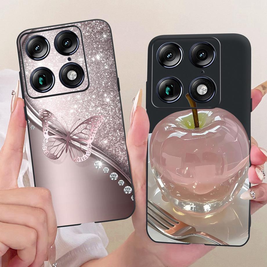 For Moto X70 Air Pro Motorola Signature Phone Case Soft Black Silicone Cover Butterfly Dragon Cat Floral Painting Bumper Funda