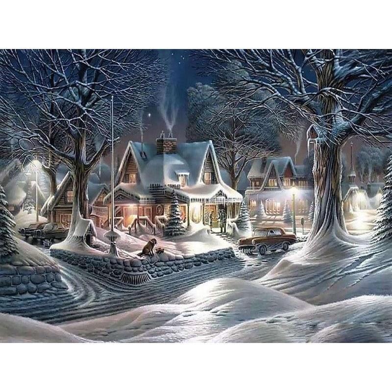 DIY Snow Scenery 5D Diamond Painting Full Round Rhinestone Landscape Diamont Embroidery Cross Stitch Kits Home Decor