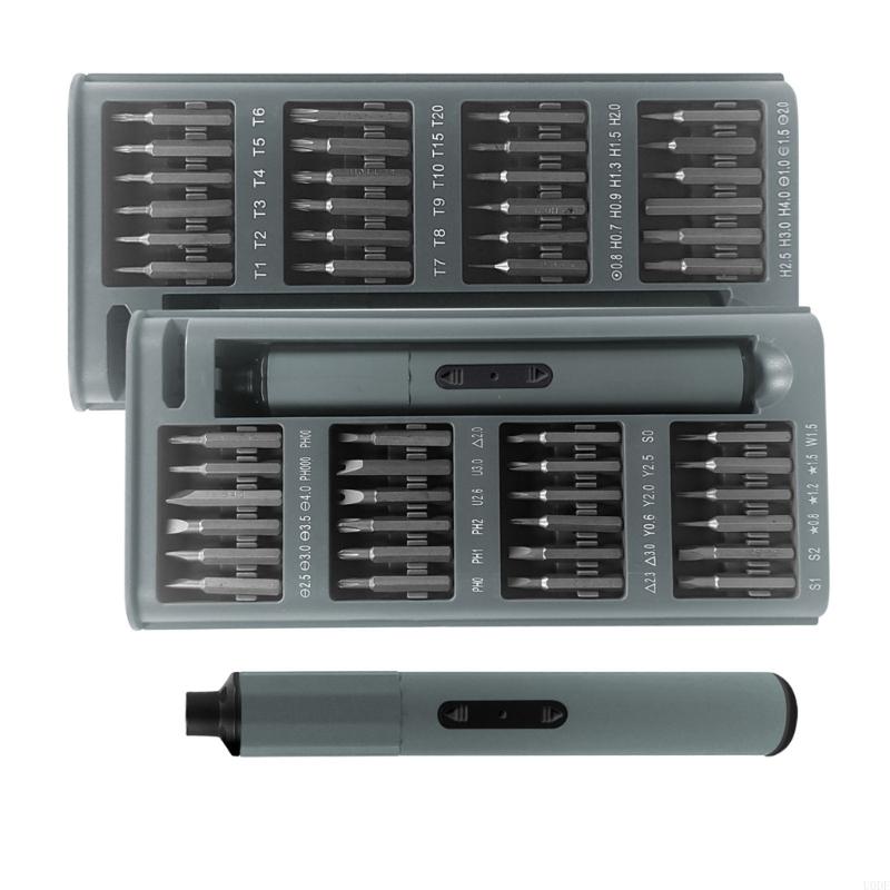 Portable Professional 50 Piece Rechargeable Wireless Screwdriver Adjustable Torques 0.5N.M 3N.M With Quiet Operation