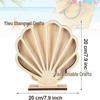 Seashell Storage & Display Box: Wooden Tray with Transparent Conch Design