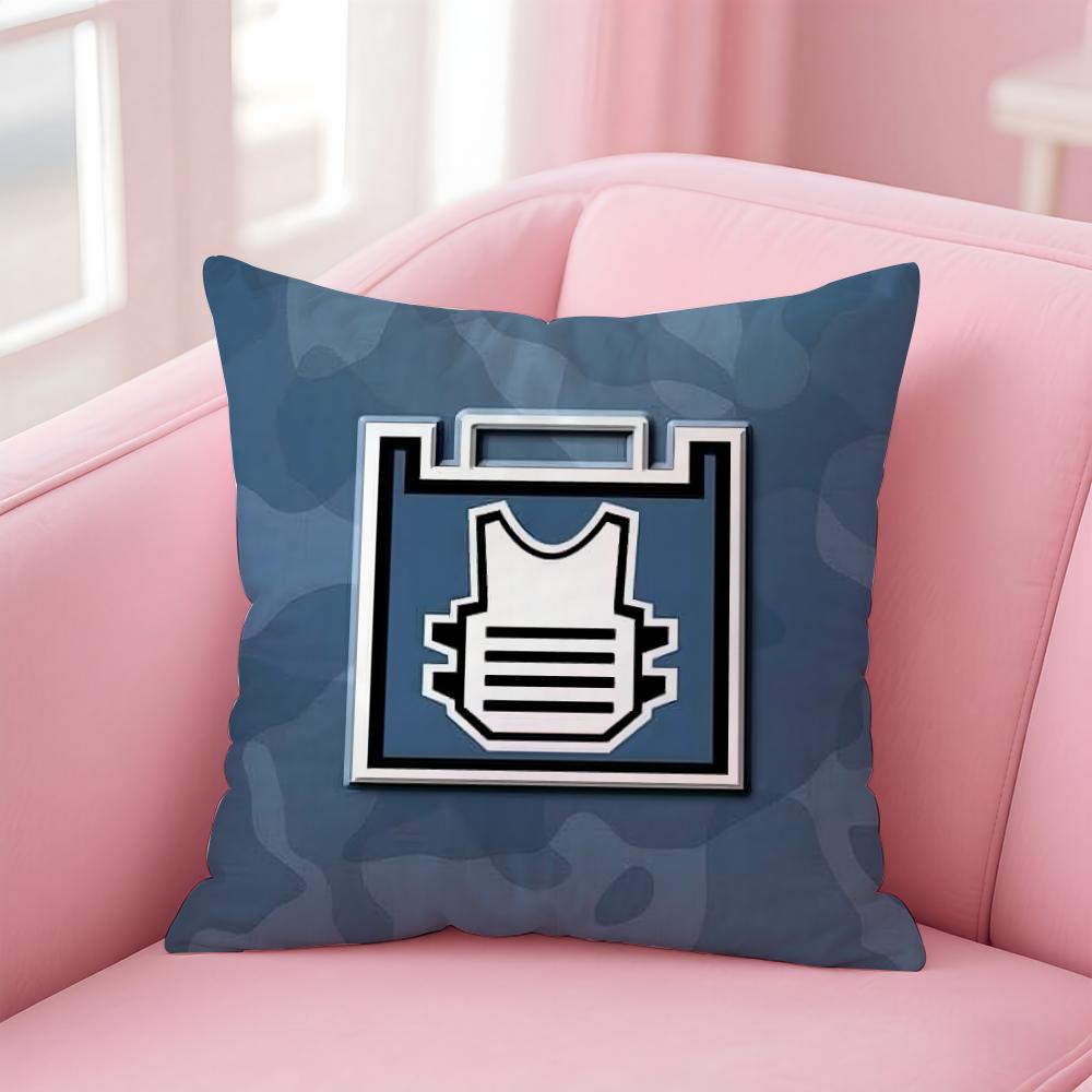 Игровой чехол для подушки Tom Clancy s Rainbow Six Siege Удобный двусторонний чехол Идеально подходит для автомобиля, дивана, спальни и многого другого 12x12Inch
