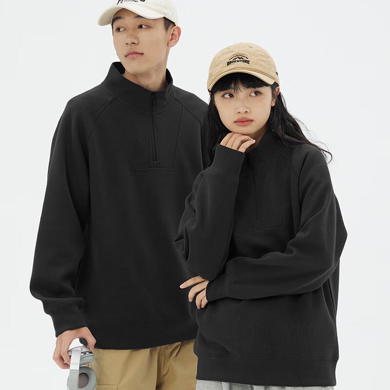 Neboocen Unisex Quarter-Zip Solid Sweatshirt