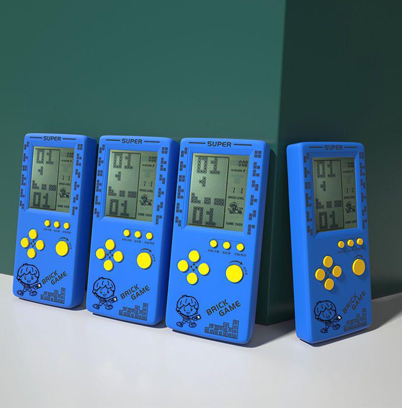 4,1-Zoll Retro Tetris Spielkonsole: Handheld Lernspielzeug für Kinder im Vintage-Stil