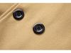 Neuer Herbst/Winter Europäischer & Amerikanischer Herren Zweireihiger Mittellanger Woll-Trenchcoat