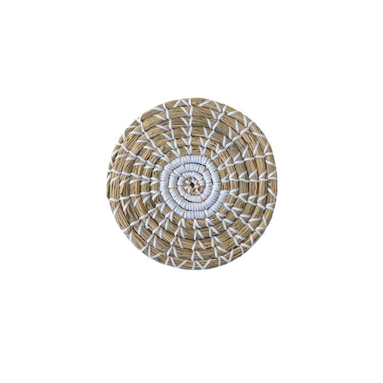 Circular Wall Decor Homestay Living Room Straw Woven Hanging Woven Decor