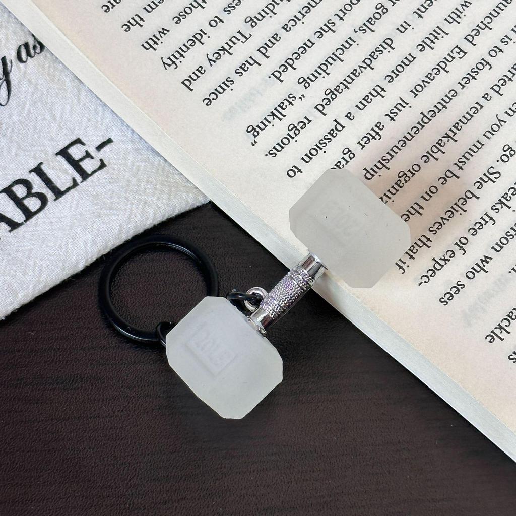 Cross-Border Sports Keychain: Creative Metal Dumbbell Pendant