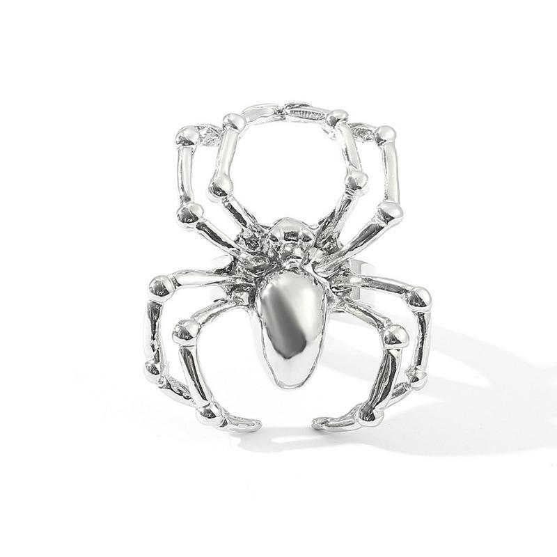 Ring For Women Gothic Punk Vintage Spider Ring Exaggeration Animal Finger Men's Adjust Hiphop Party Halloween Jewelry Decoration