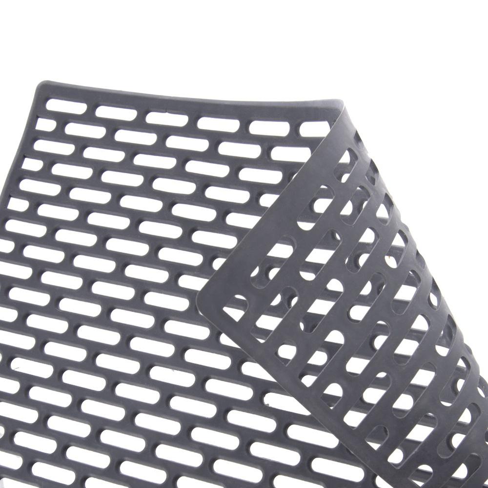 Sink Mat Rubber Gray Grid Insert Pad 33x28 cm