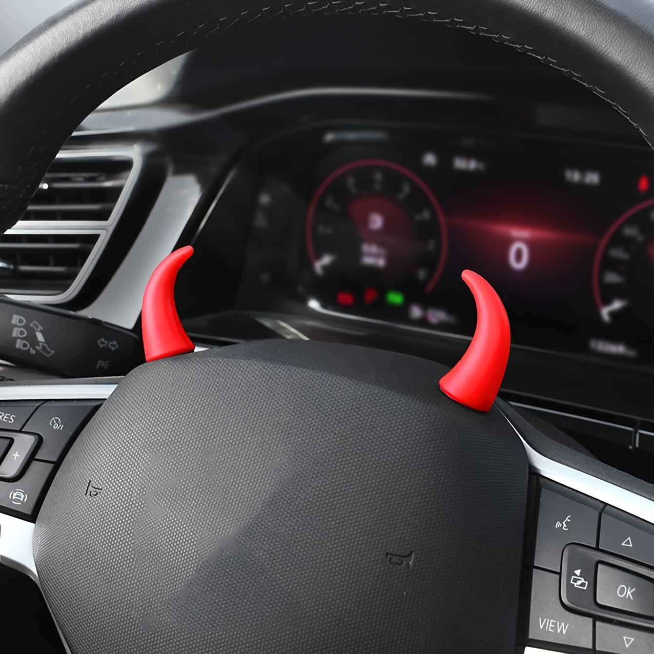 

2 шт. Модные силиконовые рога дьявола, автомобильные аксессуары, милые коровьи рога демона для приборной панели автомобиля, рулевого колеса, воздуховодов и декора экрана центрального управления