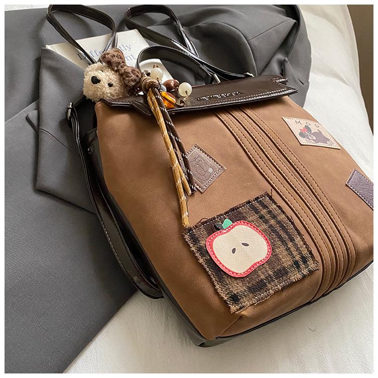 2025 Herbst/Winter Hochwertiger Rucksack mit Matt-Finish | Lässig, Vielseitig, Retro Schulstil Umhängetasche