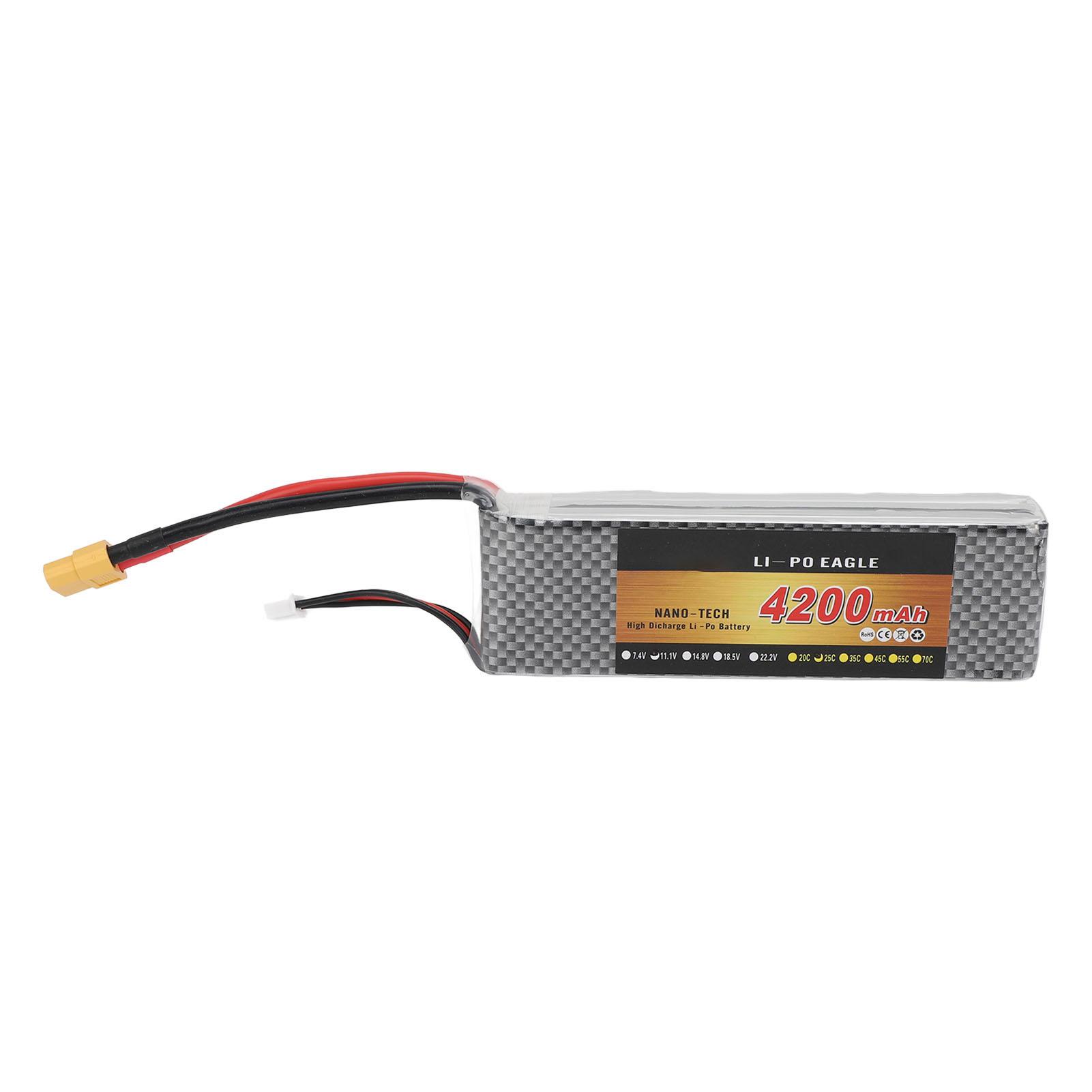 

RC Toys Lithium Battery 4200Mah 11.1V Model Airplane Battery with XT60 Plug for 110 RC Car Model