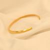 Simple Hand Jewelry Women'S 18K Gold Bevel Cut Lettering C-Shaped Titanium Steel Bracelet