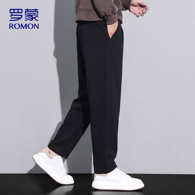 ROMON Men's Loose Straight-Leg Casual Business Pants