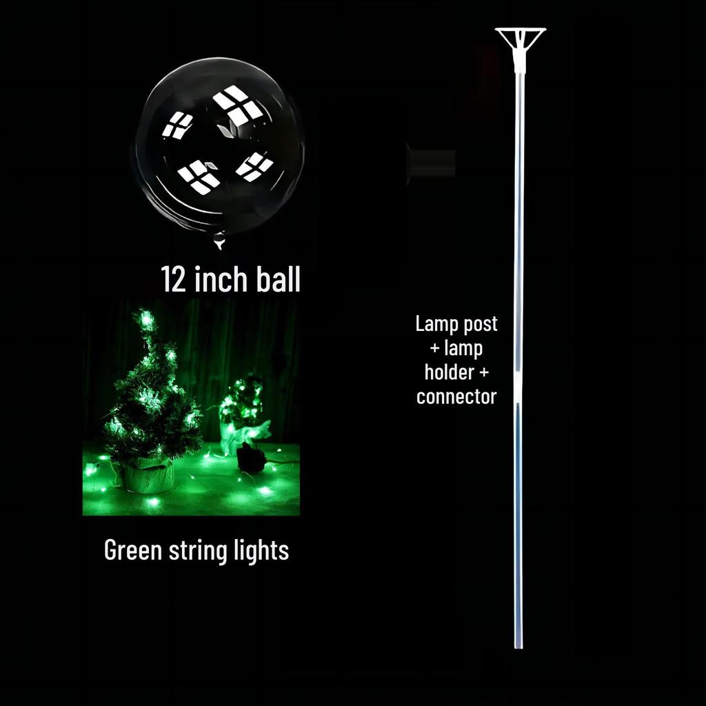 Glowing Bobo Balloon - Transparent LED Light-Up Balloon for Kids' Toys and Wedding Decorations