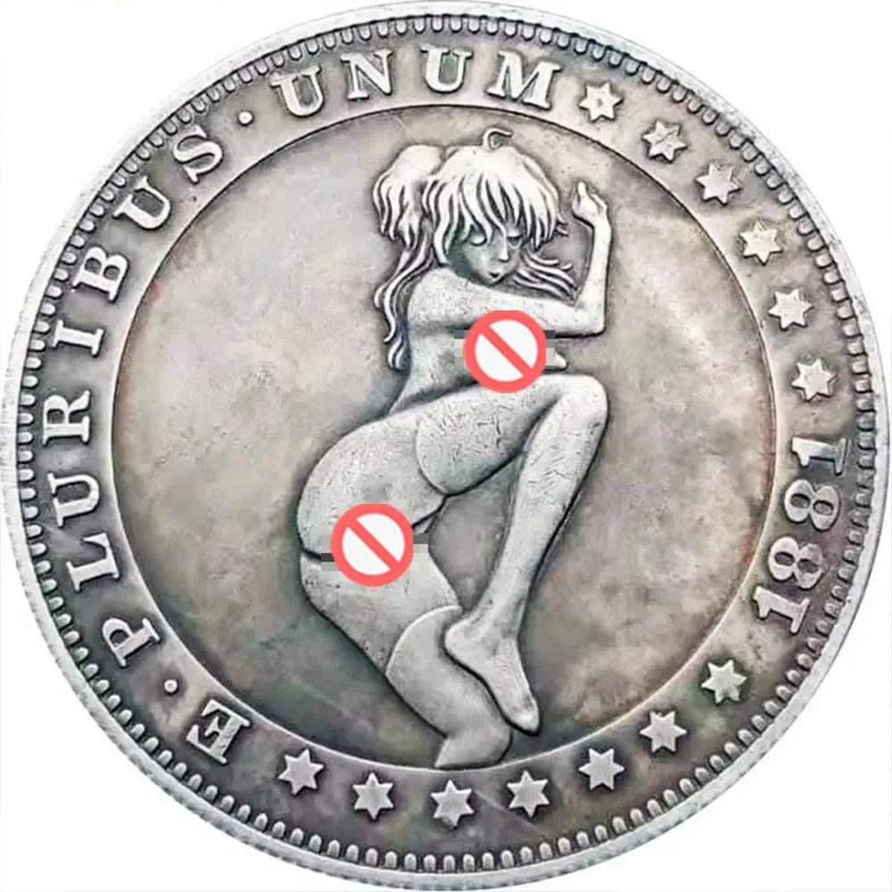 Amerikanische Morgan Wanderer Silberdollar Sexy Münze Gedenkmünze Sammlerstück Geschenk Glücksbringer Münze