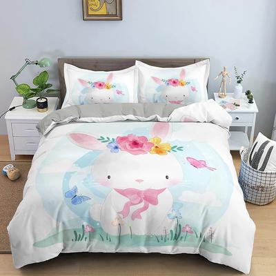 2/3 Stück Cartoon Tier Bettbezug Bettwäscheset Kinder Schlafzimmer Bettdeckenbezugset Luxus King Queen Twin Bettwäsche Heimdekor