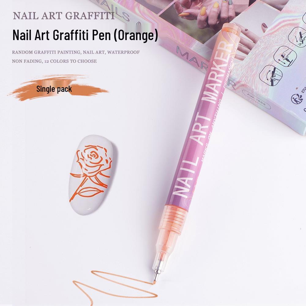 Shein Cross-Border Hot Sale Nail Art Pen Set - DIY Color Painting & Graffiti Highlighter Acrylic Marker for Outlining