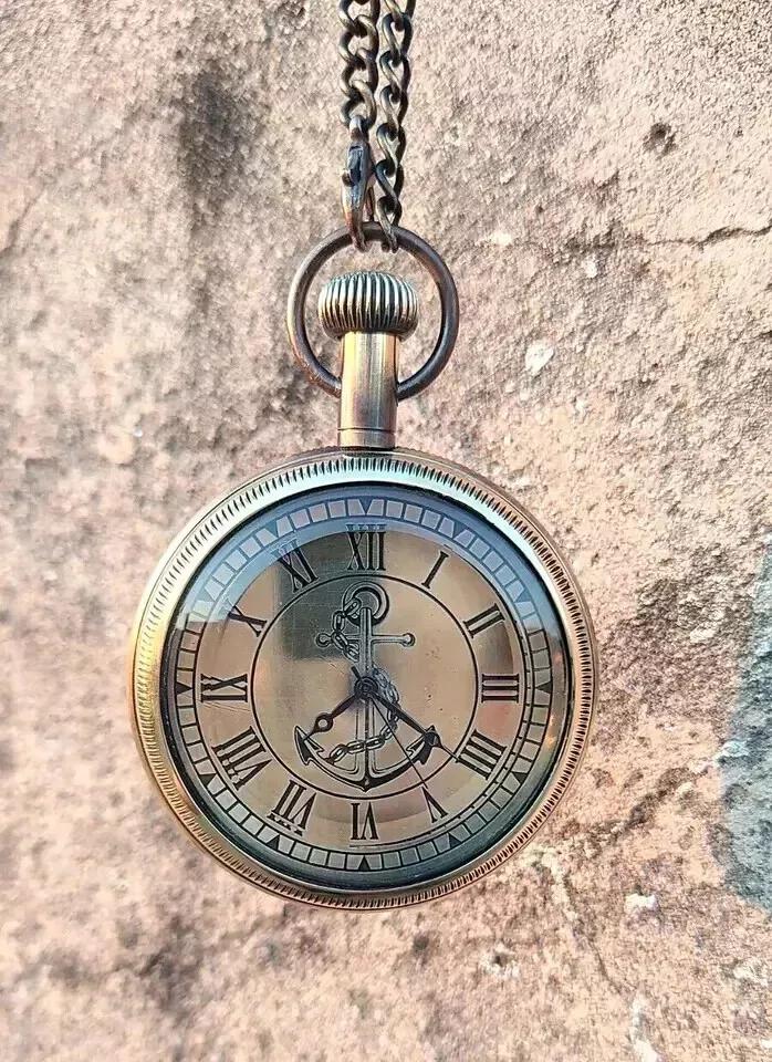 Antique Brass Pocket Watch Victoria 1875 Vintage Beautiful Pocket Watch