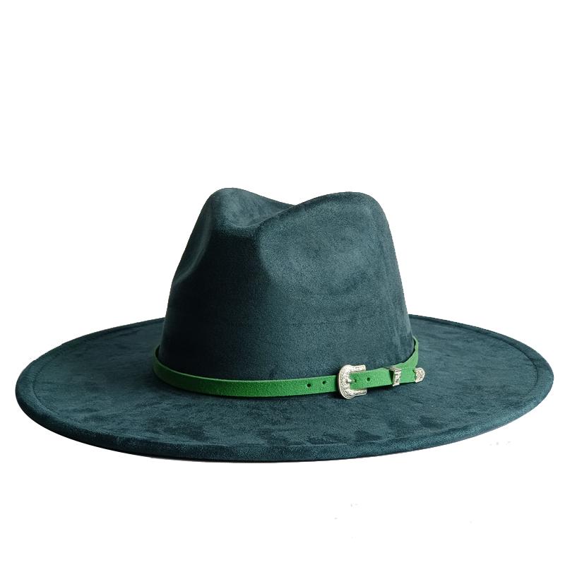 Classic Camel Suede Hat Wide Brim  New Fedora Hat Men Women Autumn Winter Felt Hats Classic Church Fedoras Chapeau Sombrer