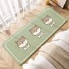Modern  Bedroom Rug with Cute Floral Head Design Soft Non Slip Carpet for  Floor Decoration Green Playful Home Decor