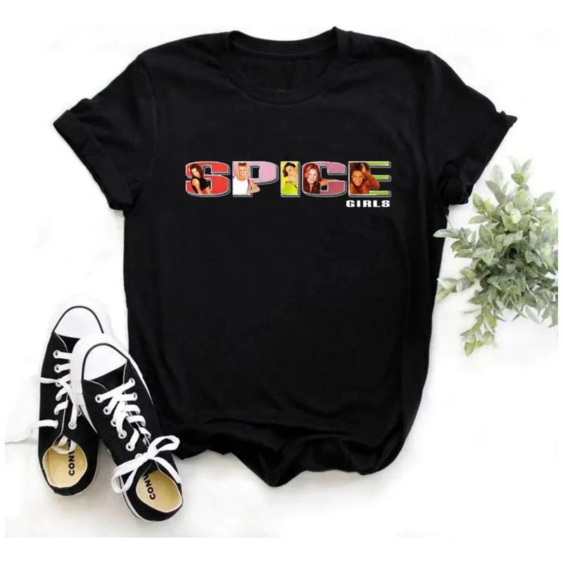 Camisetas Spice Girls Para Mujer, Verano 2024, Blanca, Mujer S
