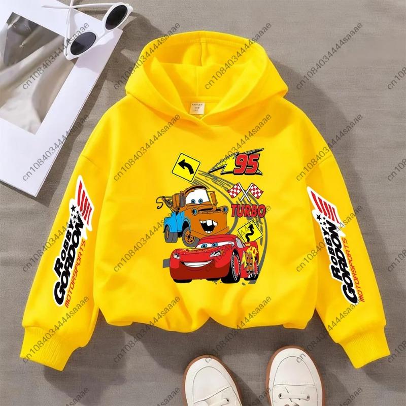 Spring Autumn Lightning Mcqueen Cartoon Children Hoodie Long Sleeve Pixar Car Print Kid Boy Clothes Fashion Pullover Sweatshirts