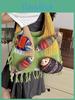Cotton Knitted Large Capacity Tote Bag With Open Top For Casual Travel And Beach Use