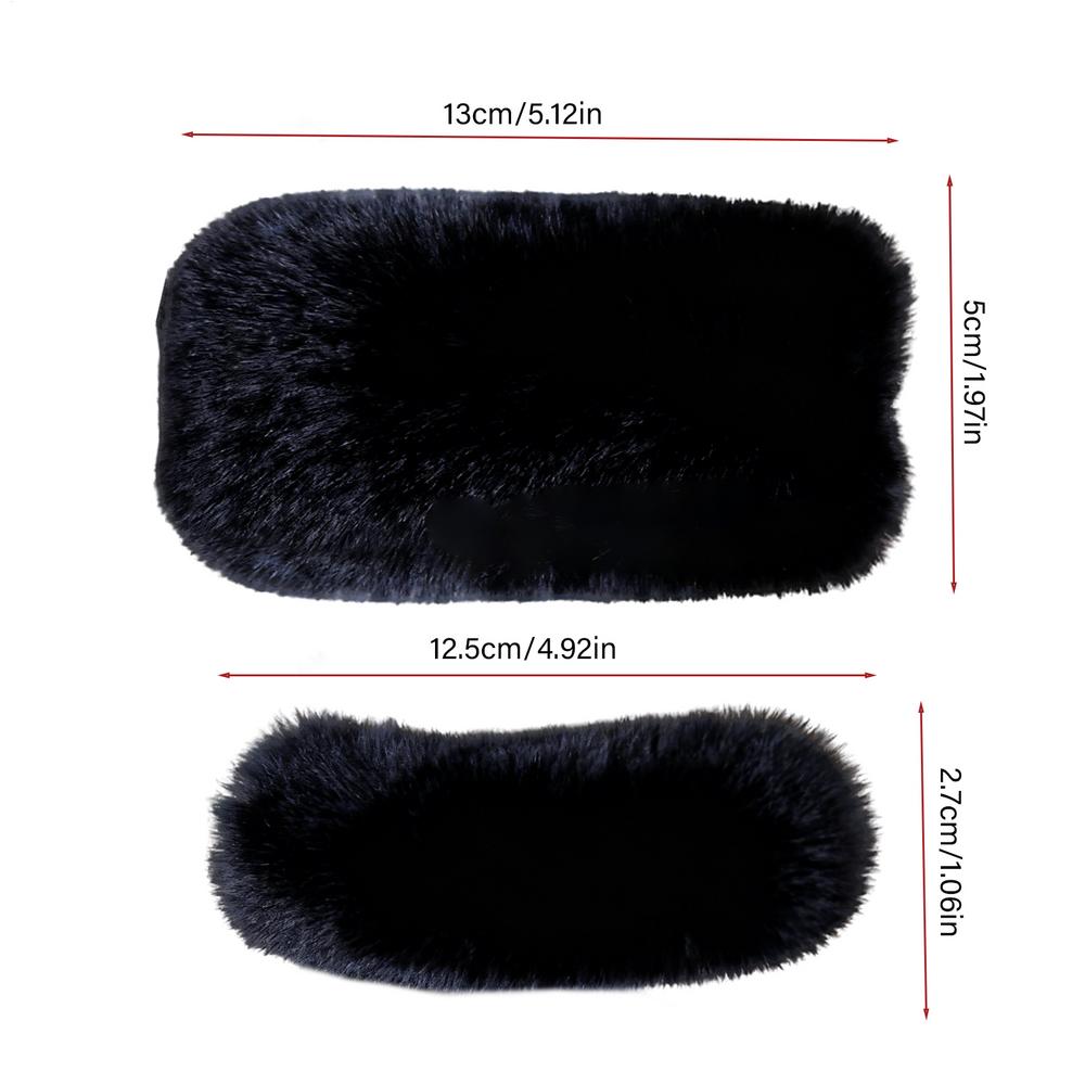 Bike Handle Cover Plush Hand Guard Windproof Motorcycle Handlebar Grip Cover For Motorbike Riding Snowmobile Atv Winter Summer