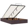 Ottoman Bed with Mattress Dark Brown 120x190 Cm Fabric