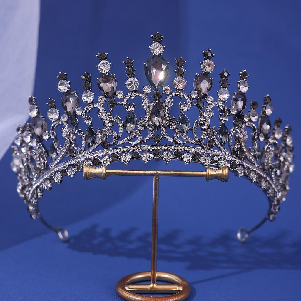 Svatební korunka Pokrývka hlavy Barokní Vintage princezna královna křišťálový diadém pro ženy Svatební korunka Doplňky k šatům do vlasů Šperky