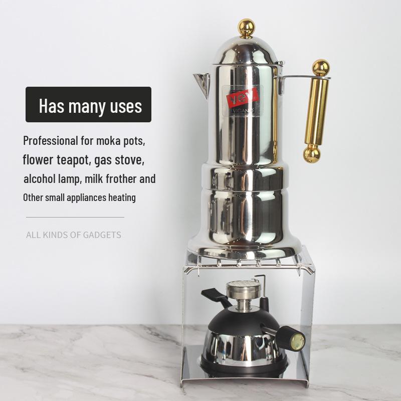 Stainless Steel Multi-Purpose Stove Rack for Moka Pots, Teapots, and Camping Stoves