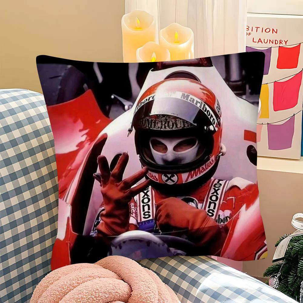 1Pc N-Niki Lo-Lauda Pillow Case Fashion Square Pillowcase Bedroom Sofa Room Ins Decoration Leisure