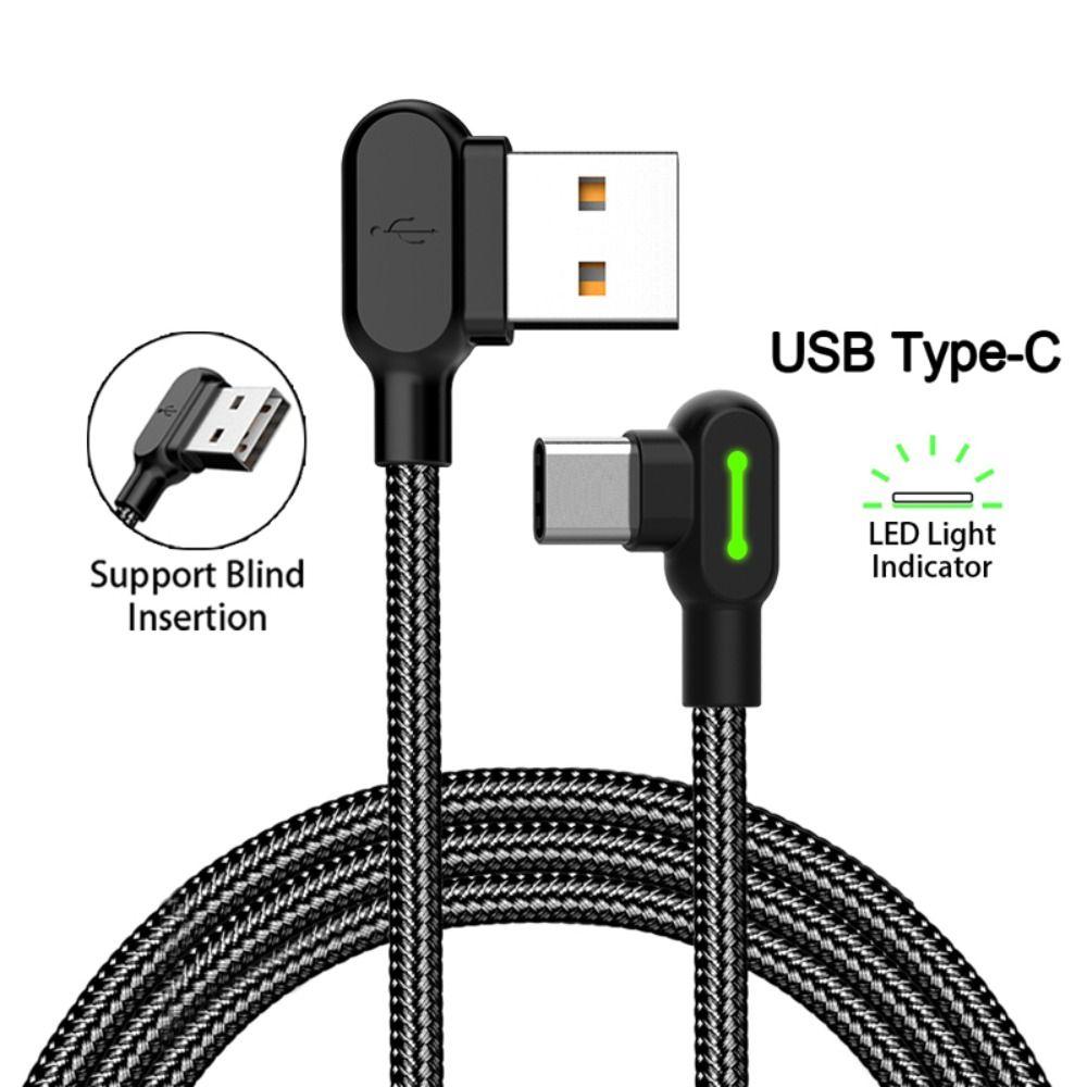 

Charger Wire Fast Charging Cable Mobile Phone Cord LED Quick Charger Wire USB Type C Cable 3M