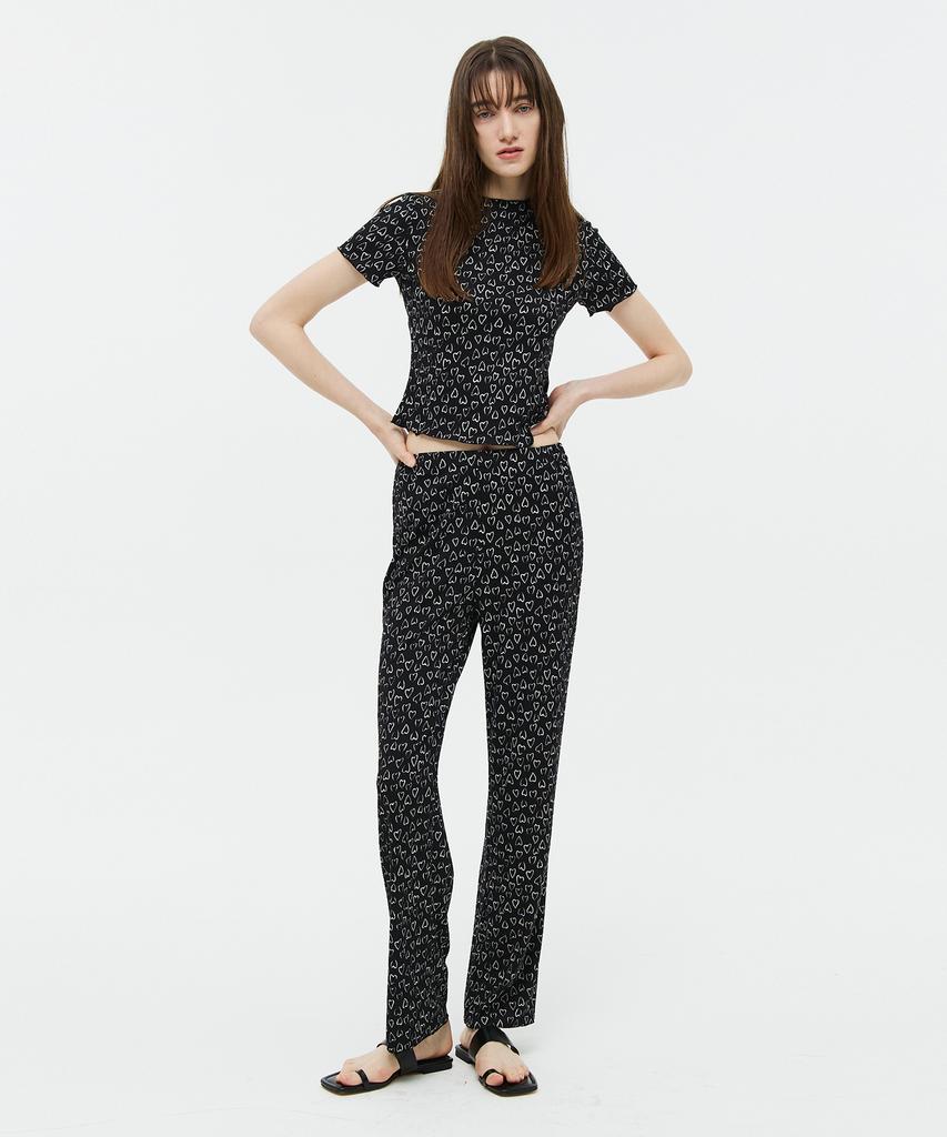 VEDERMI Heart Pattern Knit Pants