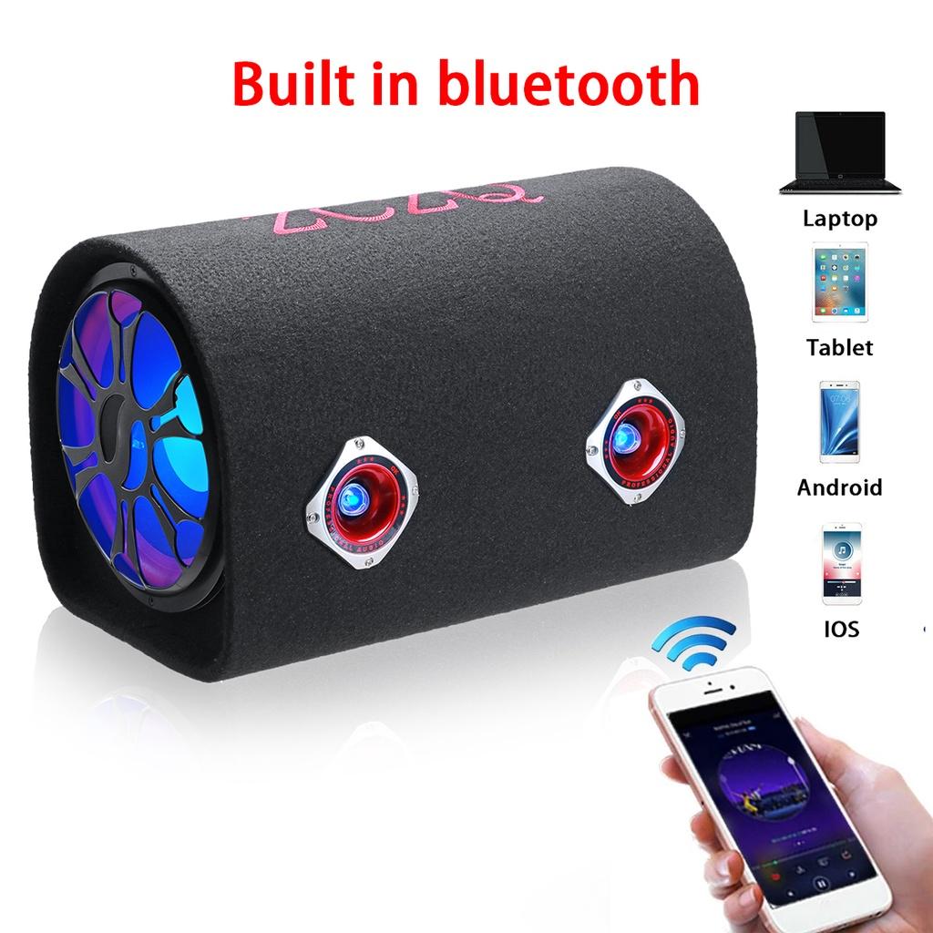 480W 10Inches 12V/24V Car Audio Active Subwoofer Bass Tube LED Bluetooth Speaker Box HiFi Home Car Amplifier Speakers Bass