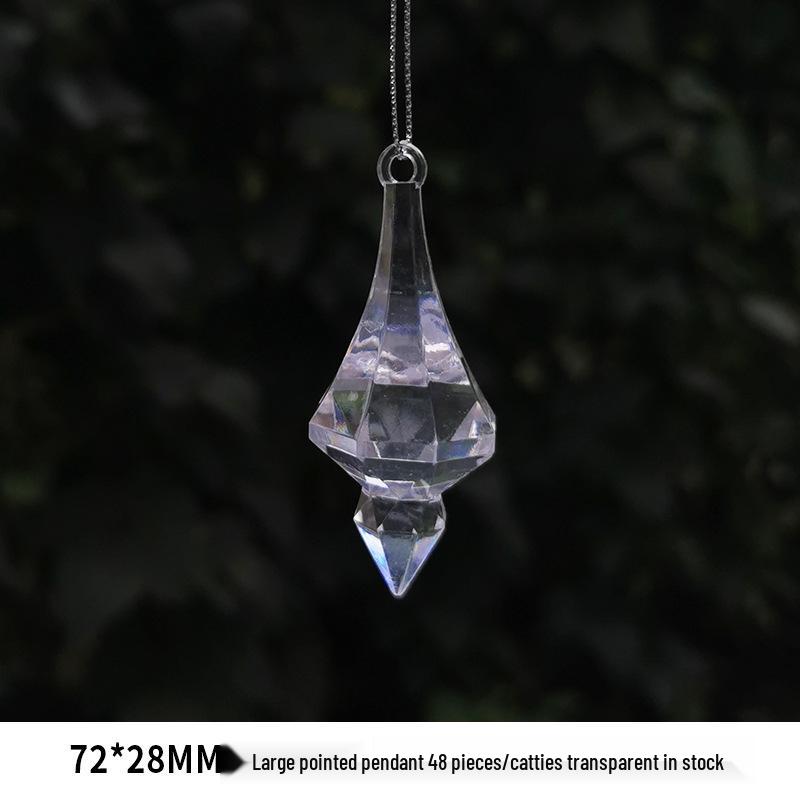 DIY Acrylic Beaded Jewelry Accessories: Transparent Cone Pendant for Door, Window, or Bead Curtains
