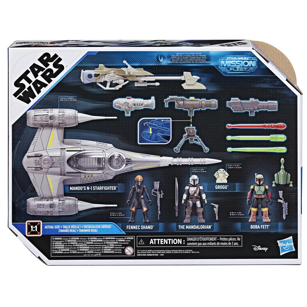 STAR WARS Mission Fleet Mando Starfighter Maßstab Mandalorianer Actionfigur Set für Jungen und Mädchen N-1 2,5-Zoll 4-jährig (Exklusiv bei Amazon)