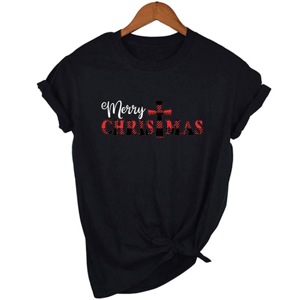 Christmas Christian Women Graphic T Shirts Jesus Believe Aesthetic Harajuku T Shirt Xmas Gift Tees 2XL