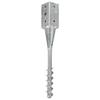 Ground Spikes 2 Pcs Silver 7*7*56 Cm Galvanized Steel