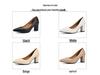 Zwarte Suède Blokhak Puntneus Carrière Schoenen voor Dames - Maten 41, 42 Beschikbaar