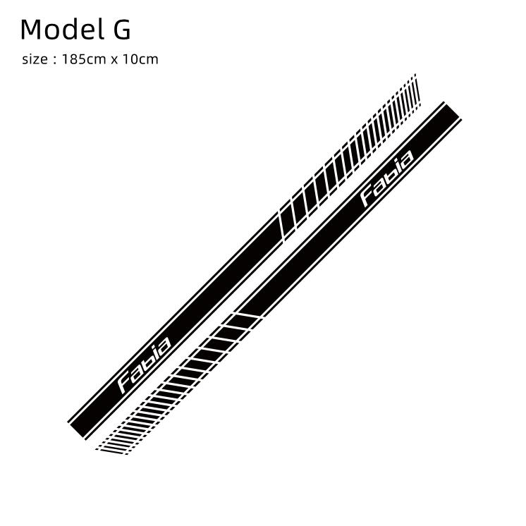 HQKI8 Car Hood Engine Cover Decora Sticker For Skoda Fabia MK1 2 3 Auto Body Door Side Skirt Decals Sports Stripes Tuning Accessories