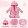 7 PCS Reborn Baby Doll Bathrobe Rabbit Pattern with Slippers and Bath Playset for 17-22 Inch Baby Doll Accessories with Mirror, Comb, Soap, and Bath