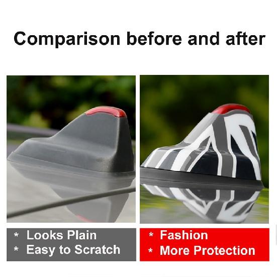 Czarna Flaga Naklejka Pokrywa Anteny Wykończenie Zewnętrzne Samochodu Dla MINI Cooper F54 F60 Clubman Countryman Car-Styling