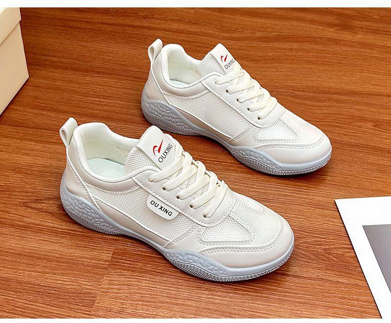 

Популярная белая обувь лето новая корейская версия женской обуви универсальная и удобная уличная обувь интернет-знаменитости платформа повседневная спортивная обувь 37 бежевый