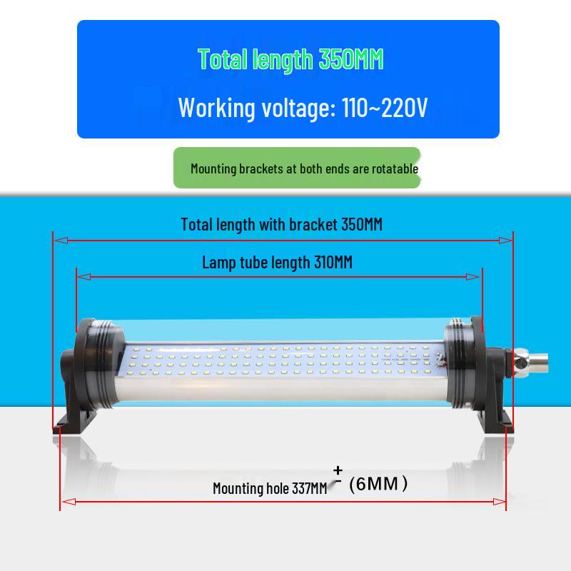 Waterproof Explosion-Proof LED CNC Machine & Lathe Work Light, 220V/24V, Free Shipping