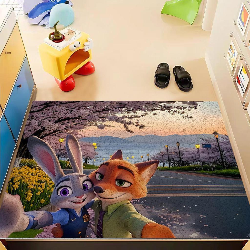 Zootopia Cartoon Non-Slip Indoor Door Mat - Foyer Dust & Mud Remover