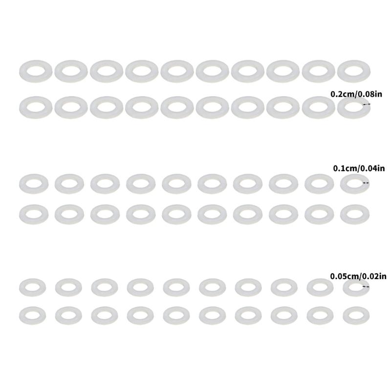 60x Nylon Fitting Rings White Electronic Equipment Components Suitable For Diverse Applications In Various Fields