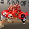 Cute Mini Cat Hand Rope Buckle Plush Doll Keychain Pendant Creative Bookbag Small Pendant Animal Couple Keychain
