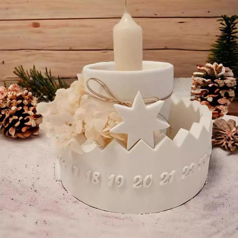 Practical Sturdy Silicone Craft Molds Home Accessory for Calendar Candle Holders Easy Release Daily Decoration